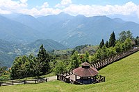 Aussicht auf das Umland vom Qingjing-Bauernhof