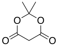 Structuurformule van Meldrum's zuur