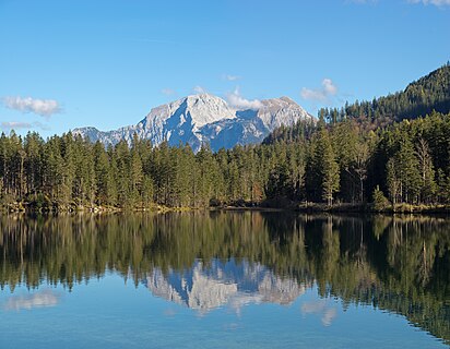 Looking over the Hintersee to the Hoher Göll