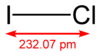 I-Cl bond length = 232.07 pm