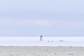 Estación polar rusa abandonada Izluchina (costa noreste de la isla Komsomolets; 81°N, 96°33’E).