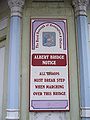 Notice to military personnel crossing Albert Bridge