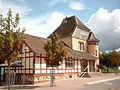 * Nomination Train station from Erzhausen. --PS-2507 15:05, 21 August 2010 (UTC) * Decline Perspective could be (and would have to be) corrected. But there is very (!) strong CA. Also there are many overexposed pixels. --Johannes Robalotoff 18:54, 21 August 2010 (UTC)