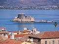 View of Nafplion, Bourtzi and Argolic Gulf