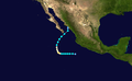 Hurricane Paul track map