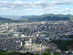 Anyang city from Suri mountain.