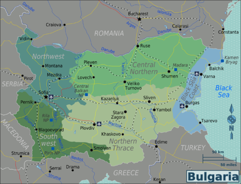 Mappa divisa per regioni