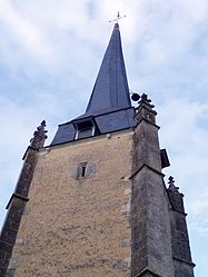 The bell tower of the church of Notre-Dame