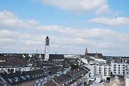 Uitzicht op Solingen met de Stadtkirche en Kirche St. Clemens