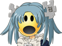 Wikipe-tan with an emoji for a head