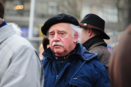 Bob Cools in 2009 tijdens een betoging in het Stadspark van Antwerpen