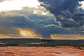 Orage sur Enchanted Rock.