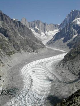 Vue sur la Mer de Glace