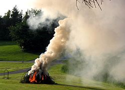 Midsummer festival bonfire in Denmark