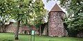 Medieval town wall with shot tower