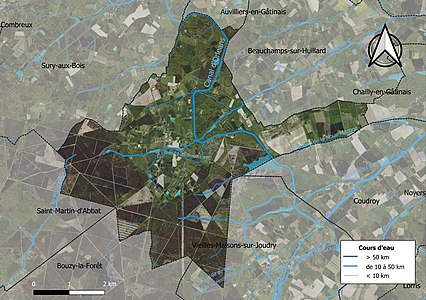 Carte orthophotographique de la commune en 2016.