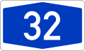 File:Bundesautobahn 32 number.svg