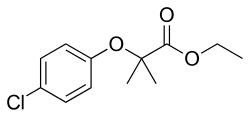 Estrutura química de Clofibrato