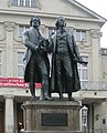 Monumento a Goethe-Schiller a Weimar.