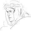 Un disegno raffigurante Lawrence d'Arabia