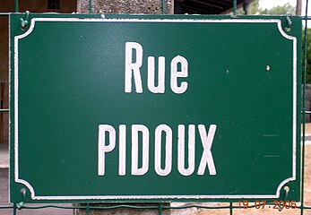 Rue Pidoux, à Pontenx-les Forges, honorant la mémoire de Victor Pidoux