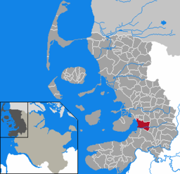 Husums läge i Schleswig-Holstein