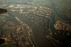 Pemandangan Maassluis dari atas