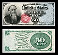 $0.50 - Fr.1376 Edwin M. Stanton.