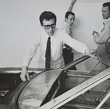 Pio Manzù around 1964 working on the NSU Autonova GT concept