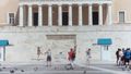 Changing of the Guard at the Tomb of the Unknown Soldier in front of the Greek Parliament building