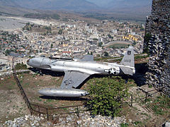 Ameriški Lockheed T-33 v gradu