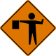 Flaggers ahead