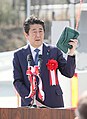 常磐双葉インターチェンジ開通式で挨拶する安倍総理２