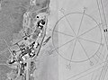 Image 11 Edwards Air Force Base Photo credit: NASA The world's largest compass rose, drawn on the desert floor at Edwards Air Force Base in California, United States. Painted on the dry lake near Dryden Flight Research Center, it is inclined to magnetic north and is used by pilots for calibrating heading indicators. More selected pictures