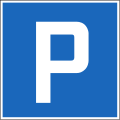 File:CH-Hinweissignal-Parkieren gestattet.svg