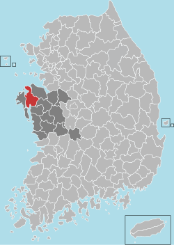 Location in South Korea