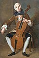 Portrait von Luigi Boccherini, Cello spielend (unbekannter Maler ca. 1764-1767)