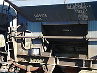 Unloading mechanism of a German hopper car