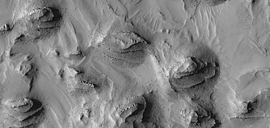 Close view of layers, as seen by HiRISE under HiWish program