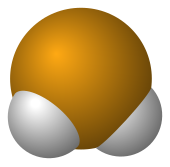 Molecuulmodel van waterstofselenide