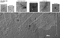 Уламки парашута на debris field розкидані в 614 м від «К'юріосіті» (3-D: rover & parachute) (17.08.2012; MRO).