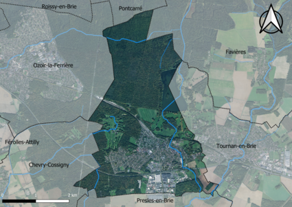 Carte orhophotogrammétrique de la commune.