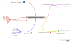 Document 8 : Exemple de carte mentale sur l'œuvre de l'esprit. Publié par Florence Devouard en décembre 2020 sous licence CC BY SA 4.0. Lien