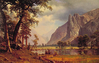 Yosemite Valley label QS:Len,"Yosemite Valley" label QS:Lpl,"Dolina Yosemite" 1866