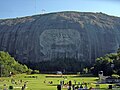 Sisällissodan kolmea johtajaa kuvaava reliefi, Stone Mountain, Atlanta.