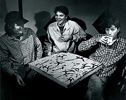 Uncle Tupelo's original lineup (c. 1991)—Jay Farrar, Jeff Tweedy, and Mike Heidorn