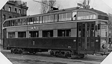 Un rarissimo caso di tram urbano a due piani, modello MRS e matricola 2P.1 in forza all'ATAC di Roma, per le sue dimensioni autorizzato a circolare solo sulla linea 7/ (Piazzale di Porta Pia - Monte Sacro) e pertanto ben presto trasformato ad un piano solo (matricola n. 2265).