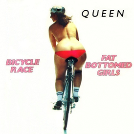 Обложка сингла Queen «Fat Bottomed Girls» (1978)