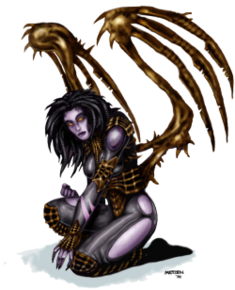 Kerrigan in a concept art.