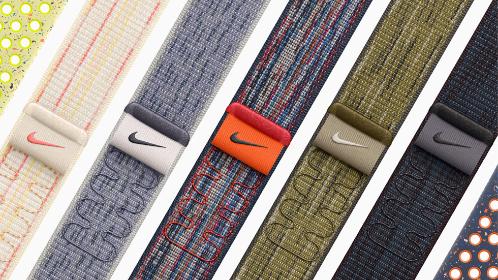 Nike Sport Loop and Nike Sport Band colorways are shown.